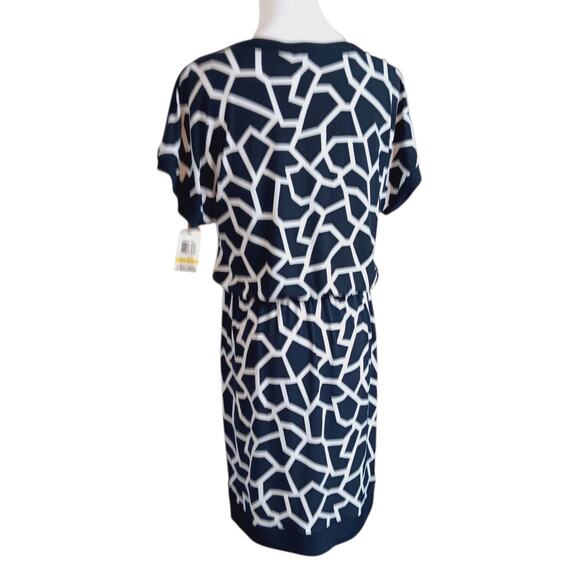 NEW ALFANI Dress PETITE Medium Stretchy Career Office Work Travel‎ Navy Blue - Picture 10 of 10